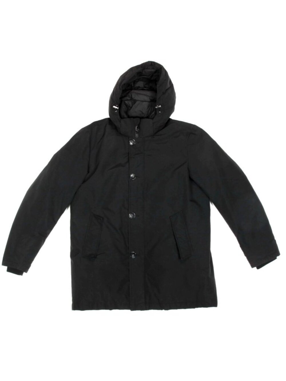 WOOLRICH South Bay Black Parka Poly Fill Mens Coat Jacket size Large /372